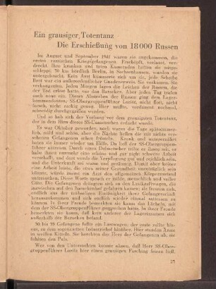 Ein grausiger Totentanz Die Erschießung von 18 000 Russen