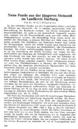 Neue Funde aus der jüngeren Steinzeit im Landkreis Harburg.