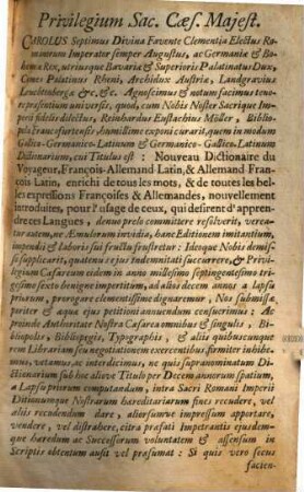 Nouveau dictionnaire du voyageur François-Allemand-Latin et Allemand-François-Latin