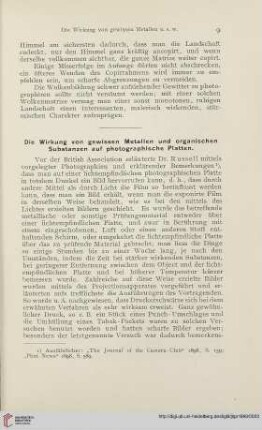 13: Die Wirkung von gewissen Metallen und organischen Substanzen auf photographische Platten