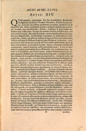Articuli Posonienses anni 1647 et 1649