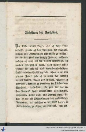 Einleitung des Verfassers.