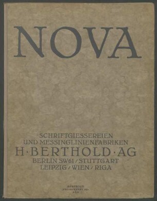 Nova, Nova-Kursiv und Fette Nova, Berthold Probenheft 221 Süd