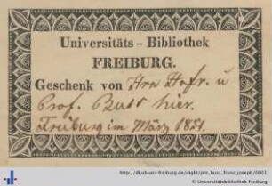 [Provenienz]: Buß, Franz Joseph von