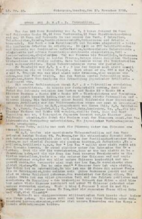 Nr. 43. Sonntag, den 19. November 1916
