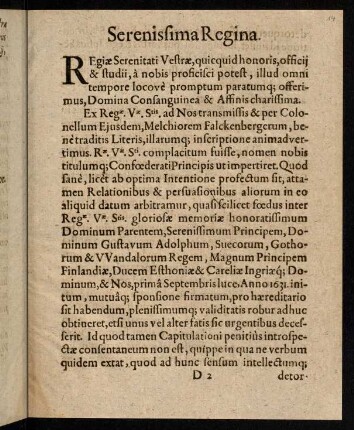 14r-16v, Serenissima Regina
