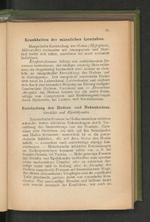 Krankheiten der männlichen Genitalien.