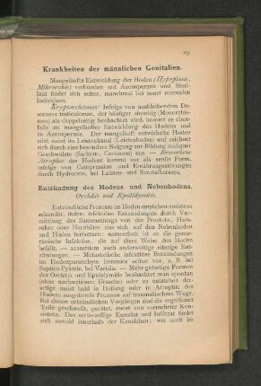 Krankheiten der männlichen Genitalien.