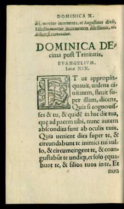 Dominica Decima post Trinitatis ...