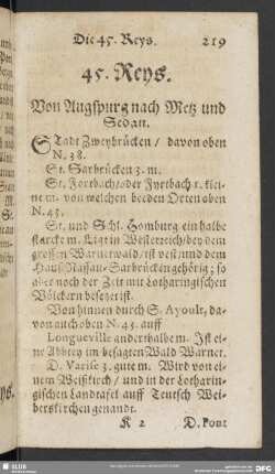 45. Reys. Von Ausgpurg nach Metz und Sedan
