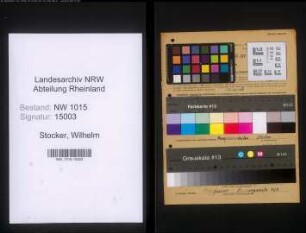 Entnazifizierung Wilhelm Stocker , geb. 06.11.1906 (Arbeiter)