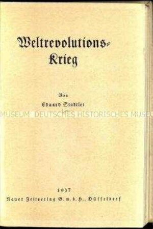 Betrachtungen eines Nationalsozialisten über die Weltpolitik