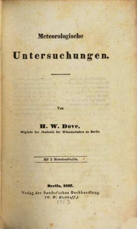 Meteorologische Untersuchungen
