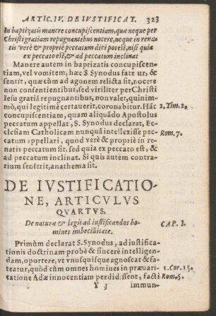 De Iustificatione, Articulus Quartus.