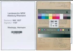 Entnazifizierung Hermann Weckopp , geb. 21.11.1893 (Rohrmeister)
