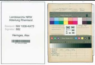 Entnazifizierung Alex Hermges , geb. 21.12.1889 (Installateur)