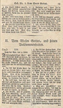 II. Vom Wesen Gottes, und seinen Vollkommenheiten.