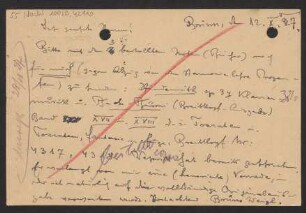 Brief an B. Schott's Söhne : 12.10.1927