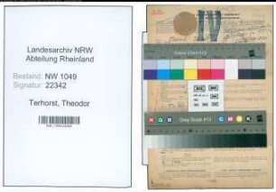 Entnazifizierung Theodor Terhorst , geb. 19.07.1882 (Weichenwaerter)