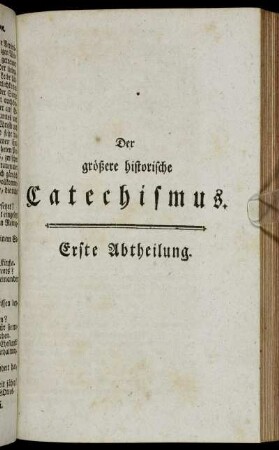 Der größere historische Catechismus.