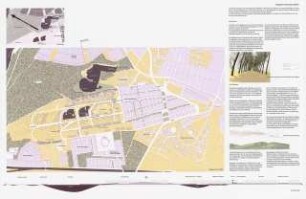Konzeption einer Seengruppe und Gestaltung des »Badesees Flughafengelände«, Berlin-Tegel Schinkelwettbewerb 2000: Strukturplan, Lageplan 1:5000, Erläuterungen