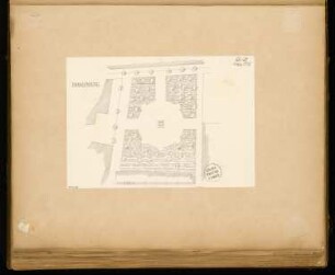 Gefallenendenkmal, Stendal Monatskonkurrenz März 1875: Lageplan; Maßstabsleiste