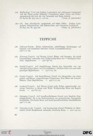 Teppiche (Nr. 282-300)