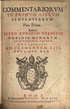 Commentariorvm In Primvm Librvm Sententiarvm Pars ..., 1