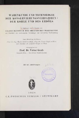 Bd. 4, Halbbd. 2: Warenkunde und Technologie der Konservierungsverfahren : mit Einschluß der mechanischen Technologie und technischen Warenprüfung