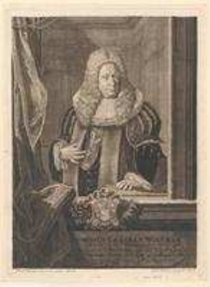 Georg Carl Woelcker, Rat mehrerer Fürsten und Stände, Ratskonsulent, Prokanzler in Altdorf; geb. 5. August 1660; gest. 19. November 1723