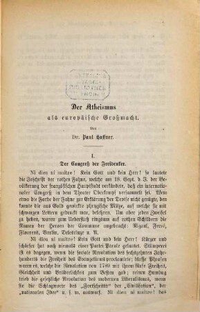Der Atheismus als europäische Großmacht