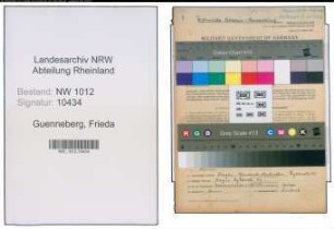 Entnazifizierung Frieda Guenneberg , geb. 21.09.1902 (Lehrerin)