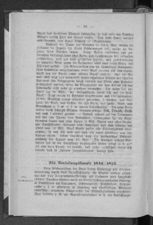 25) Verfassungskämpfe 1843-1855.