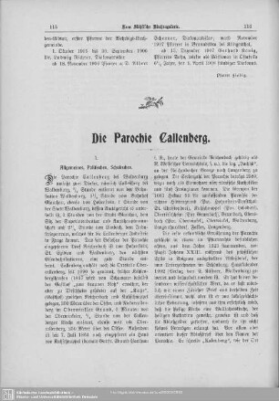 Die Parochie Callenberg