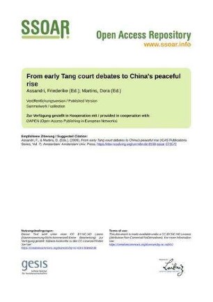 From early Tang court debates to China's peaceful rise