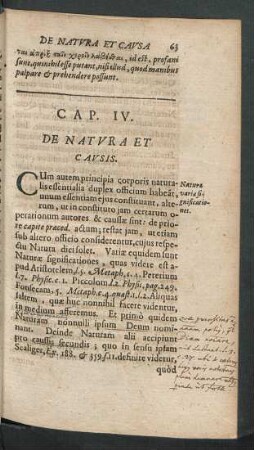 Cap. IV. De Natura Et Causis