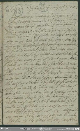 Eigenh. Brief von August Ludwig Hülsen an August Wilhelm von Schlegel, Görzke, 26.05.1803