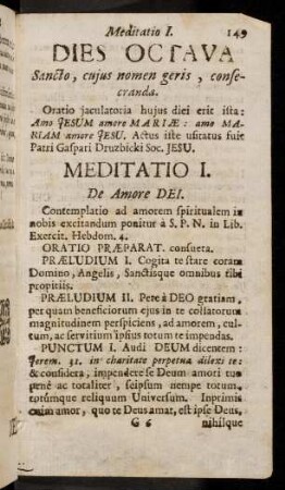 149-168, Dies Octava