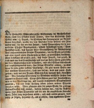 Wie handelte die Algemeine Teutsche Reichs-Versammlung, seit dem Westphälischen Frieden, bey den durch Reichs-Kriege veranlaßten Friedensunterhandlungen?