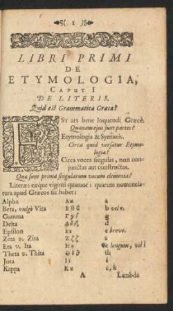 Caput I De Literis