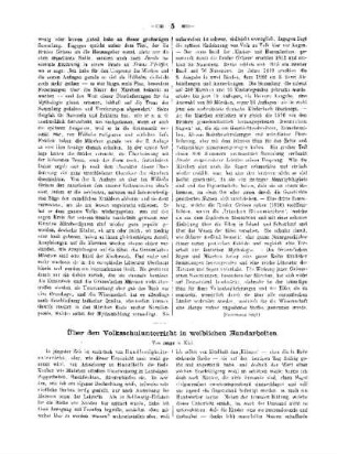 Über den Volksschulunterricht in weiblichen Handarbeiten