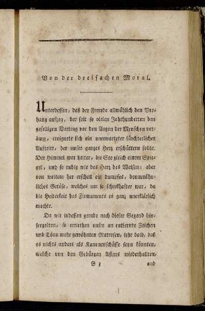 Von der dreifachen Moral.