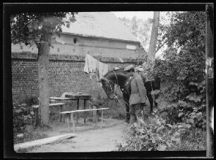 Bursche mit Pferd