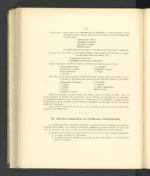 III. Répartition géographique des Corallinacées méditerranéennes.
