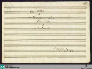Sonatas - Mus. Hs. 230 : fl, a-vla, vlc; C; GroT 3841-C