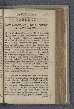 Fable VII. D'un marchand, de sa femme, et d'un voleur.