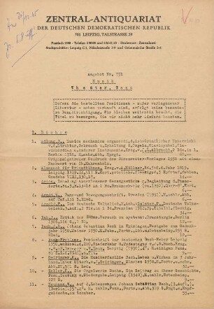 Nr. 751: Musik, Theater, Tanz