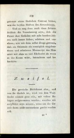 Zweifel.