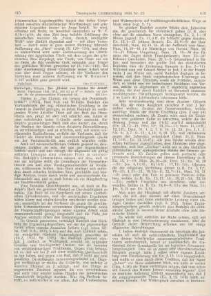 415-418 [Rezension] Rudolph, Wilhelm, Der "Elohist" von Exodus bis Josua