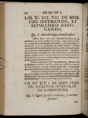 Tit. I. De Rebus Creditis, Si Certum Petetur, Et De Condictione. - Tit. II. De Jurejurando, Sive Volutario Sive Necessario Sive Judiciali.
